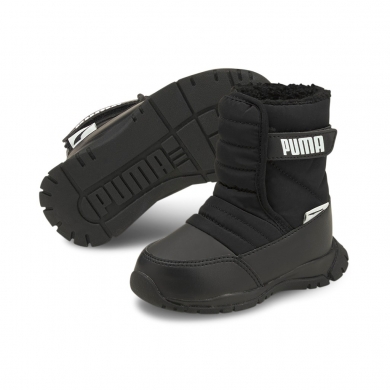 Puma Winterstiefel Nieve (wasserabweisend/gefüttert) schwarz/weiss Kleinkinder